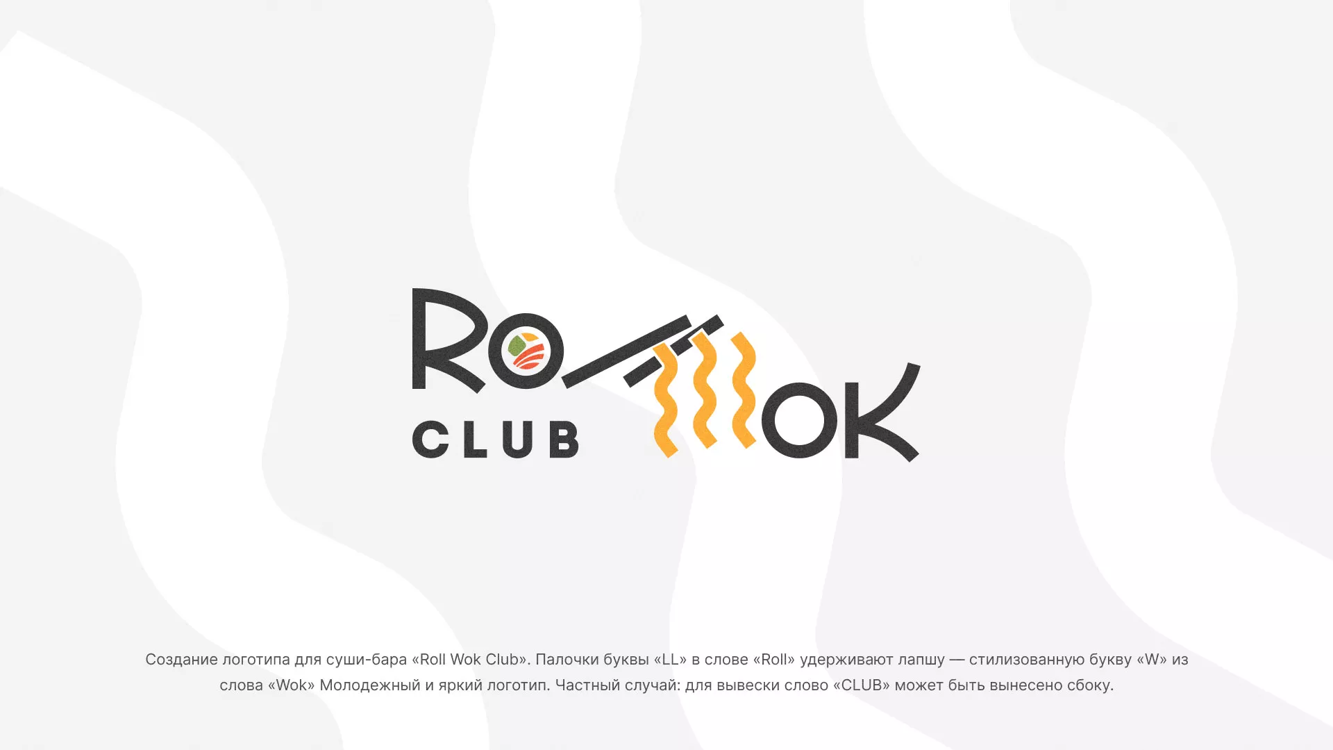 Создание логотипа суши-бара «Roll Wok Club» в Коркино